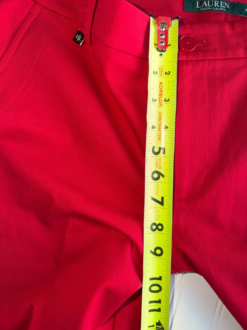 Lauren Ralph Lauren Red Tailored Bermuda Shorts - Picture 5 of 9